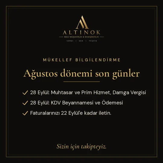 Ağustos dönemi son günler