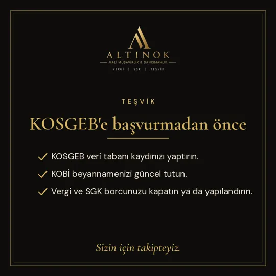 KOSGEB'e başvurmadan önce